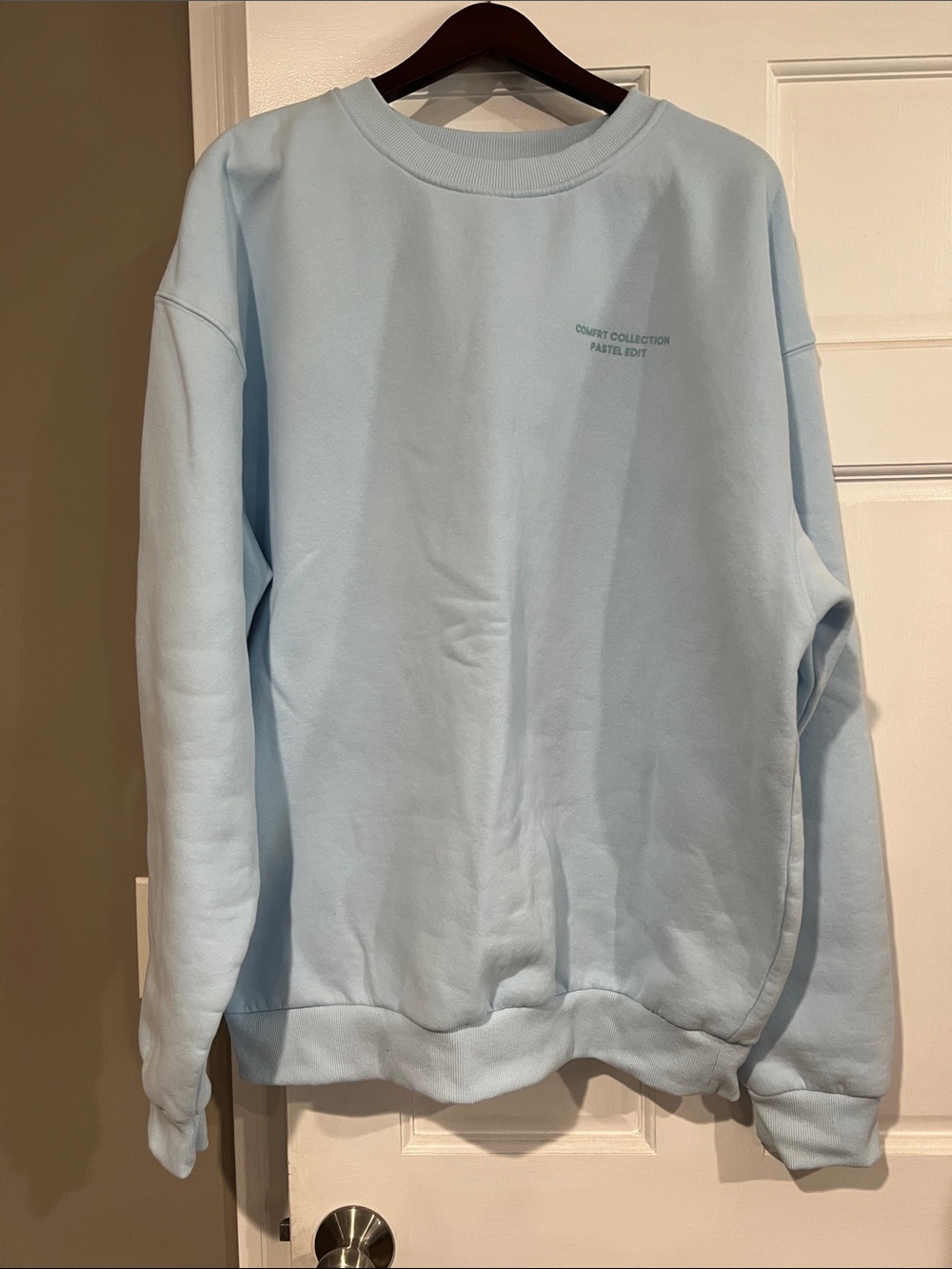 COMFRT collection pastel edit Light Blue Crewneck Sweatshirt
